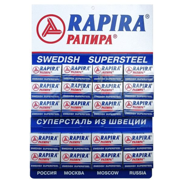 RAPIRA_700.jpg 100 hojas de afeitar de doble filo Rapira Swedish Supersteel