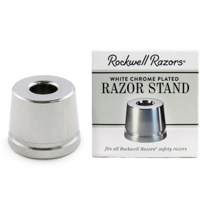 RR-STANDWC2.jpg Soporte base Rockwell de acero inoxidable para maquinilla de afeitar pulida