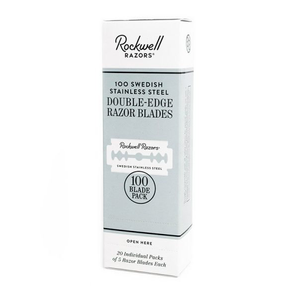 100 hojas de afeitar de doble filo Rockwell acero inoxidable sueco
