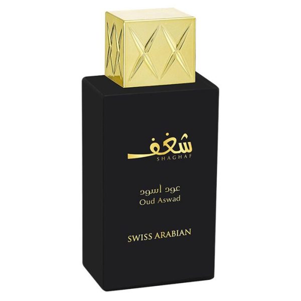 Agua de perfume árabe suiza shagaf oud aswad 75ml