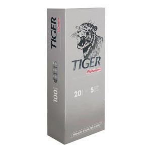 100 hojas de afeitar de doble filo Tiger Platinum
