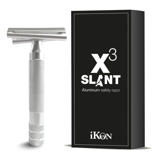 Maquinilla de afeitar inclinada iKon x3 en aluminio