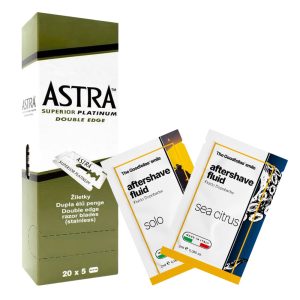 astra_fluidi-dopobarba_seacitrus_solo.jpg La sonrisa de Goodfellas Astra Lamette da Barba Platinum con campioni di fluido dopobarba Solo e Sea cítricos