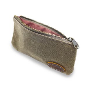 Estuche para maquinilla de afeitar Razorock de lona con cremallera, verde militar