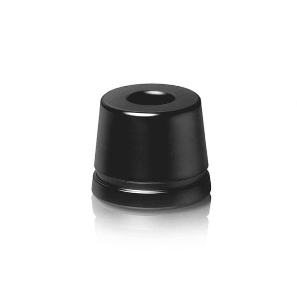 Soporte base Rockwell para maquinilla de afeitar acero inoxidable negro