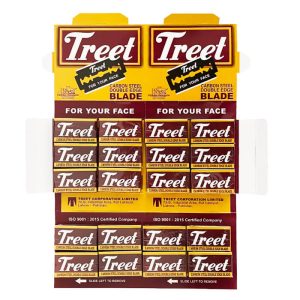 200 hojas de afeitar Treet Acero al Carbono
