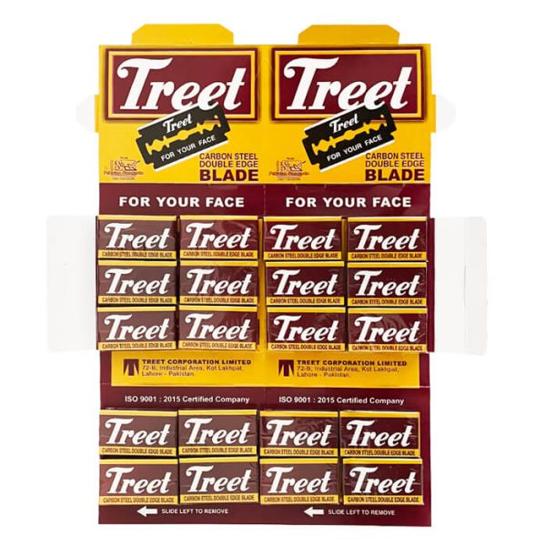 200 hojas de afeitar Treet Acero al Carbono
