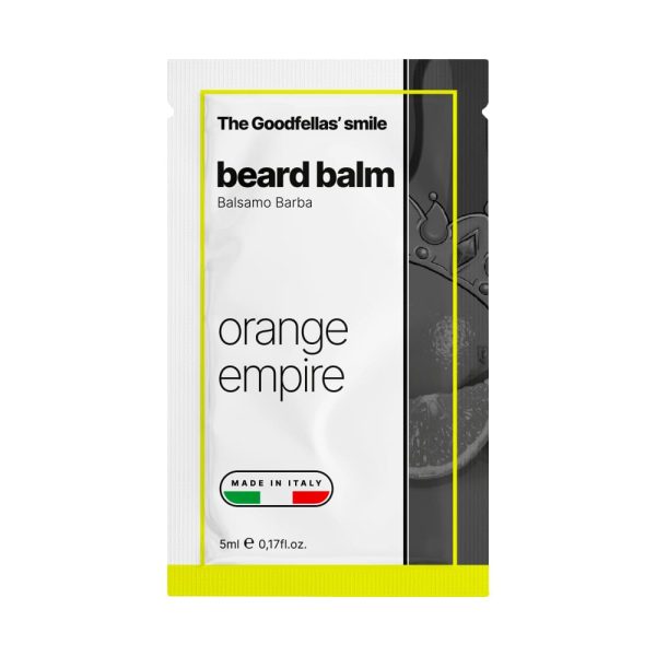 campioncino-balsamo-barba-orange-empire-the-goodfellas-smile.jpg Muestra de la sonrisa de Goodfellas bálsamo para barba Orange Empire 5ml