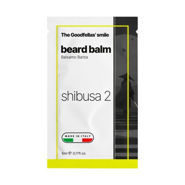 Muestra de la sonrisa de Goodfellas bálsamo para barba Shibusa 2 5ml