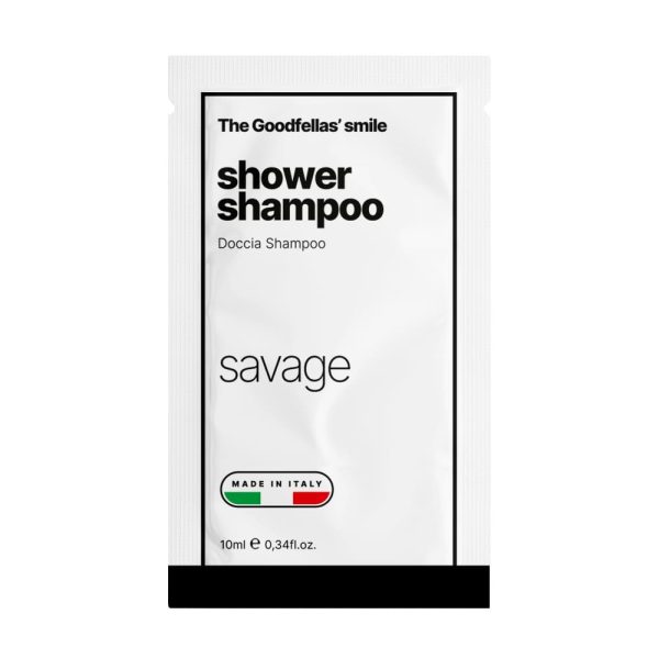 Muestra de champú de ducha sonrisa de Goodfellas Savage 10ml