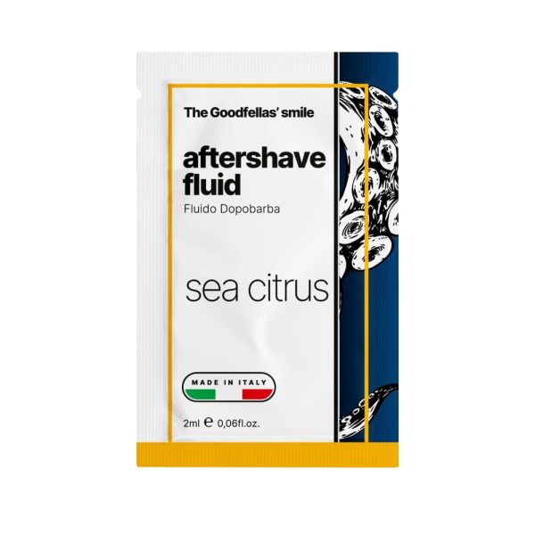 campioncino-fluido-dopobarba-sea-citrus-the-goodfellas-smile.jpg Muestra de la sonrisa de Goodfellas fluido para después del afeitado Sea Citrus 2ml