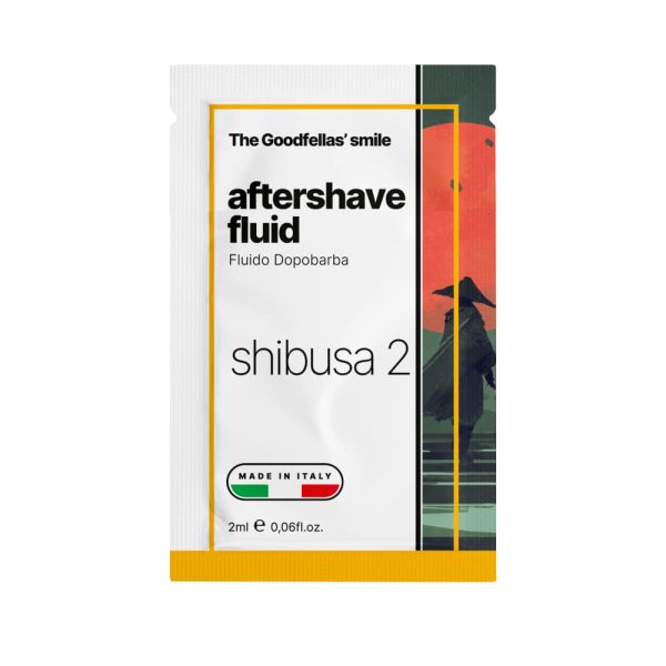 campioncino-fluido-dopobarba-shibusa2-the-goodfellas-smile.jpg Muestra de la sonrisa de Goodfellas fluido para después del afeitado Shibusa 2 2ml