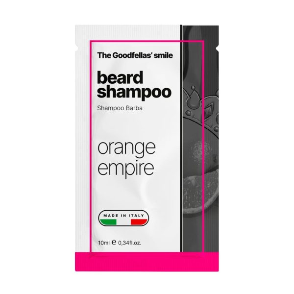 campioncino-shampoo-barba-orange-empire-the-goodfellas-smile.jpg Muestra de la sonrisa de Goodfellas champú en barra para barba Orange Empire 10ml