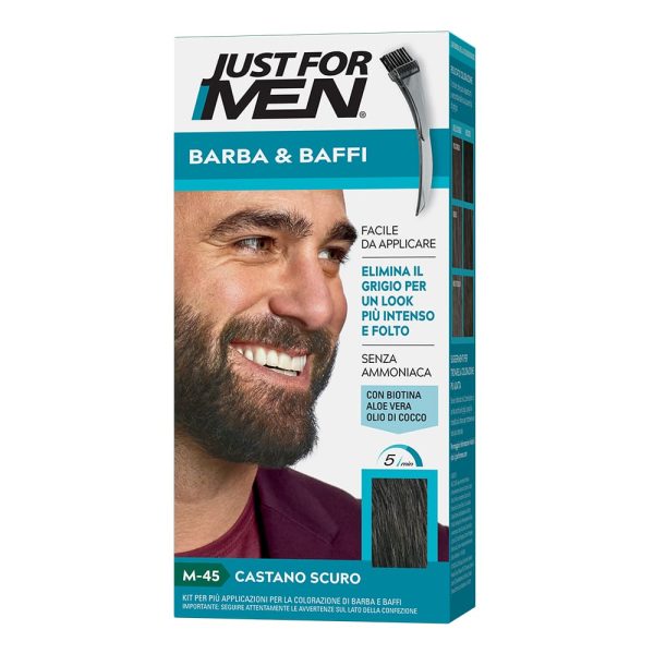 castano-scuro.jpg Just for Men colorante marrón oscuro para barba y bigote m45