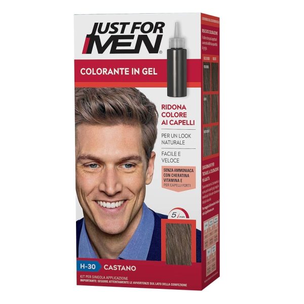 Color gel para cabello castaño Just for Men H30