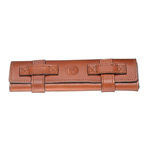 Estuche enrollable de cuero Boker para navajas de afeitar