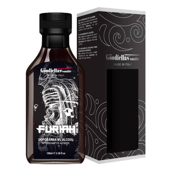 dopobarba-0-alcool-furiah-scatola-the-goodfellas-smile-1-1.jpg La sonrisa de Goodfellas fluido para después del afeitado Furiah cero alcohol 100ml
