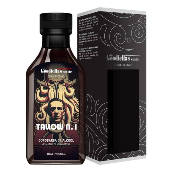 dopobarba-0-alcool-tallow-n1-scatola-the-goodfellas-smile-1-1.jpg La sonrisa de Goodfellas fluido para después del afeitado Sebo n.1 cero alcohol 100ml