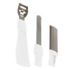 Kit removedor de callos Camille, acero inoxidable con mango de plástico, para pedicura