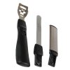 Kit removedor de callos Camille, acero inoxidable con mango de plástico, para pedicura