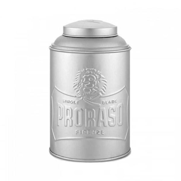 Caja de hojalata Proraso para polvo/talco