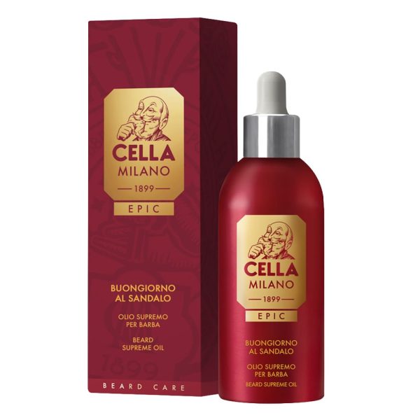 Cella Milano Epic aceite para barba Buongiorno al Sandalo 50ml