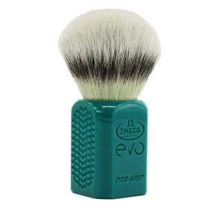 pennello-barba-evo-pro-grip-sintetico-verde-omega.jpg Brocha de afeitar Omega sintética Evo Pro Grip Verde