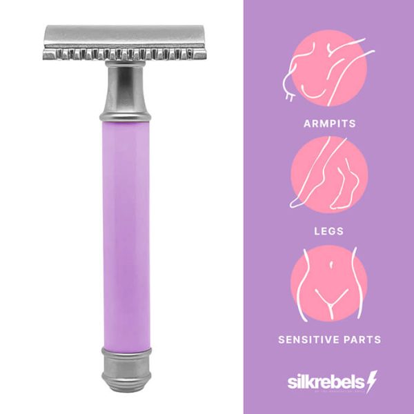 rasoio-donna-per-depilazione-silkrebels_3.jpg Maquinilla de afeitar de mujer SilkRebels para depilación con 5 hojas Astra incluidas