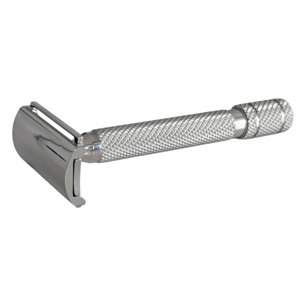 rasoio-sicurezza-next-level-135-safety-razor-side-razorock.jpg Maquinilla de afeitar RazoRock Next Nivel 135 con palo de barbero hueco Mango largo