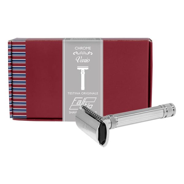 rasoio-sicurezza-vario-chrome-originale-fatip.jpg Maquinilla de afeitar Fatip ajustable Vario oro original peine abierto
