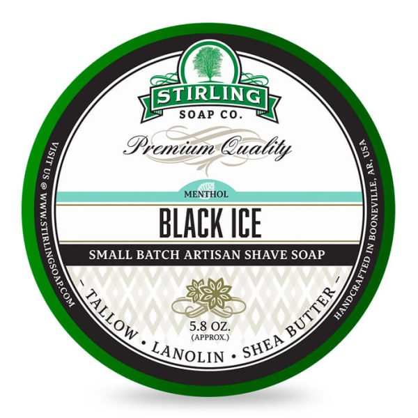 Stirling Soap Company crema de afeitar hielo negro 170ml