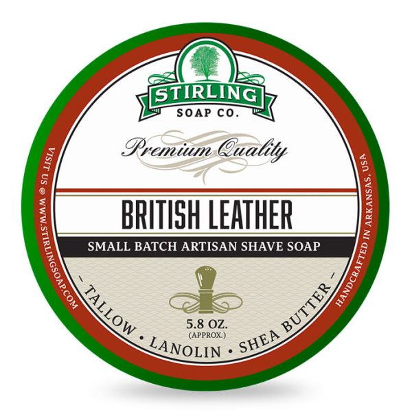 Crema de afeitar Stirling cuero británico 170ml