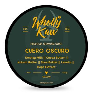 Jabón de afeitar Wholly Kaw Cuero Oscuro 114gr