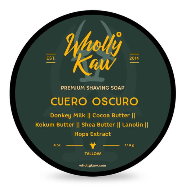 Jabón de afeitar Wholly Kaw Cuero Oscuro 114gr