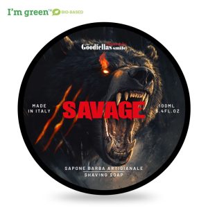 sapone-barba-savage-iamgreen-thegoodfellasmile.jpg Crema de afeitar sonrisa de Goodfellas fórmula salvaje aj-1 100ml