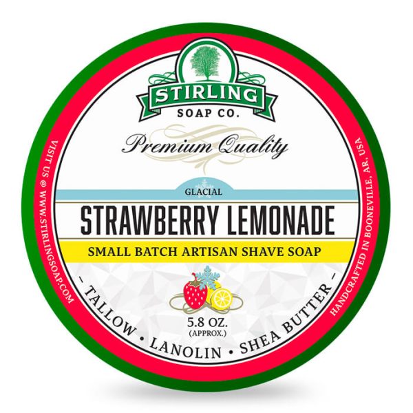 sapone-barba-strawberry-lemonade-stirling-soap-company.jpg Crema de afeitar Stirling limonada glacial de fresa 170ml