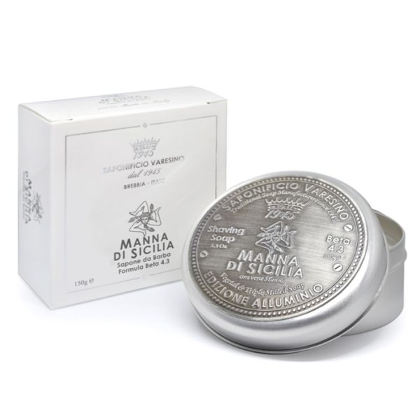sapone-da-barba-manna-di-sicilia-ciotola-alluminio-saponificio-varesino.jpg Jabón de afeitar Saponificio Varesino en bol manna di sicilia 4.3 150gr