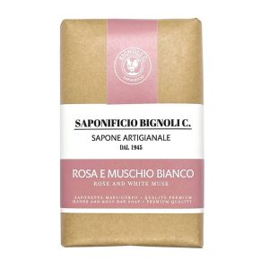 saponetta-rosa-muschio-bianco-saponificio-bignoli.jpg Saponificio Bignoli jabón para manos y cuerpo Rosa y Almizcle Blanco 150g