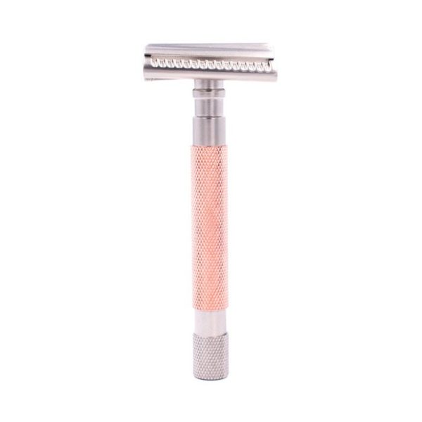 Maquinilla de afeitar Parker semi slant oro rosa