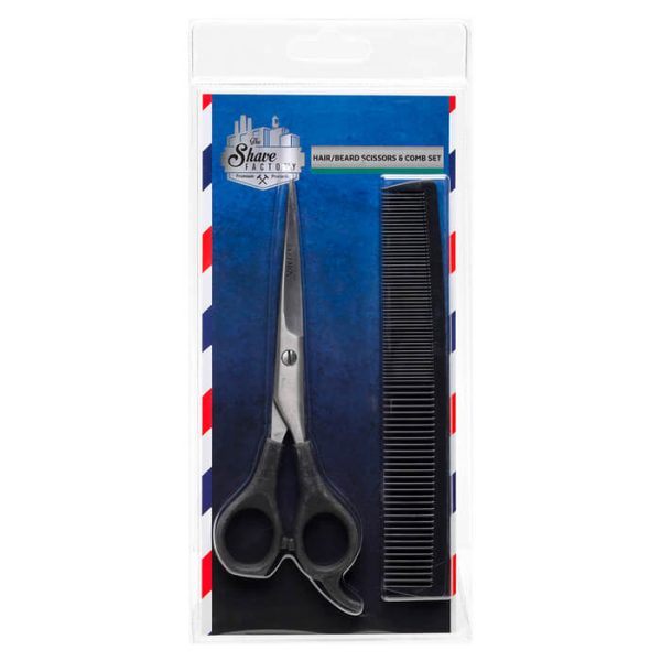 set_pettine_forbice.jpg Juego de tijeras y peine para el cabello The Shave Factory – The Shave Factory
