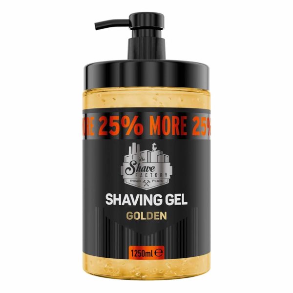 shaving-gel-golden-the-shave-factory.jpg The Shave Factory gel de afeitar tamaño profesional Dorado 1250ml