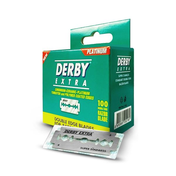 100 hojas de afeitar de doble filo Derby Extra en caja Slim