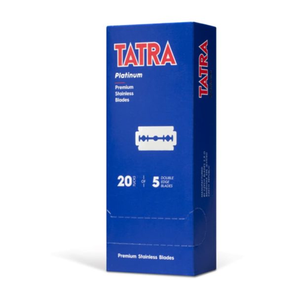 100 hojas de afeitar Tatra acero inoxidable platino